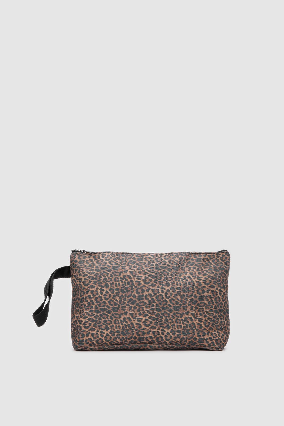 Dry Kozmetik Çantası Küçük Leopar Desen