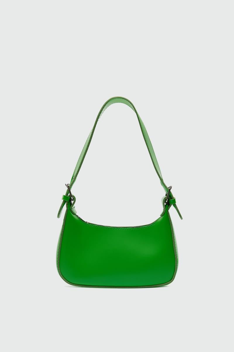 Muse Oval Baget Çanta Yeşil