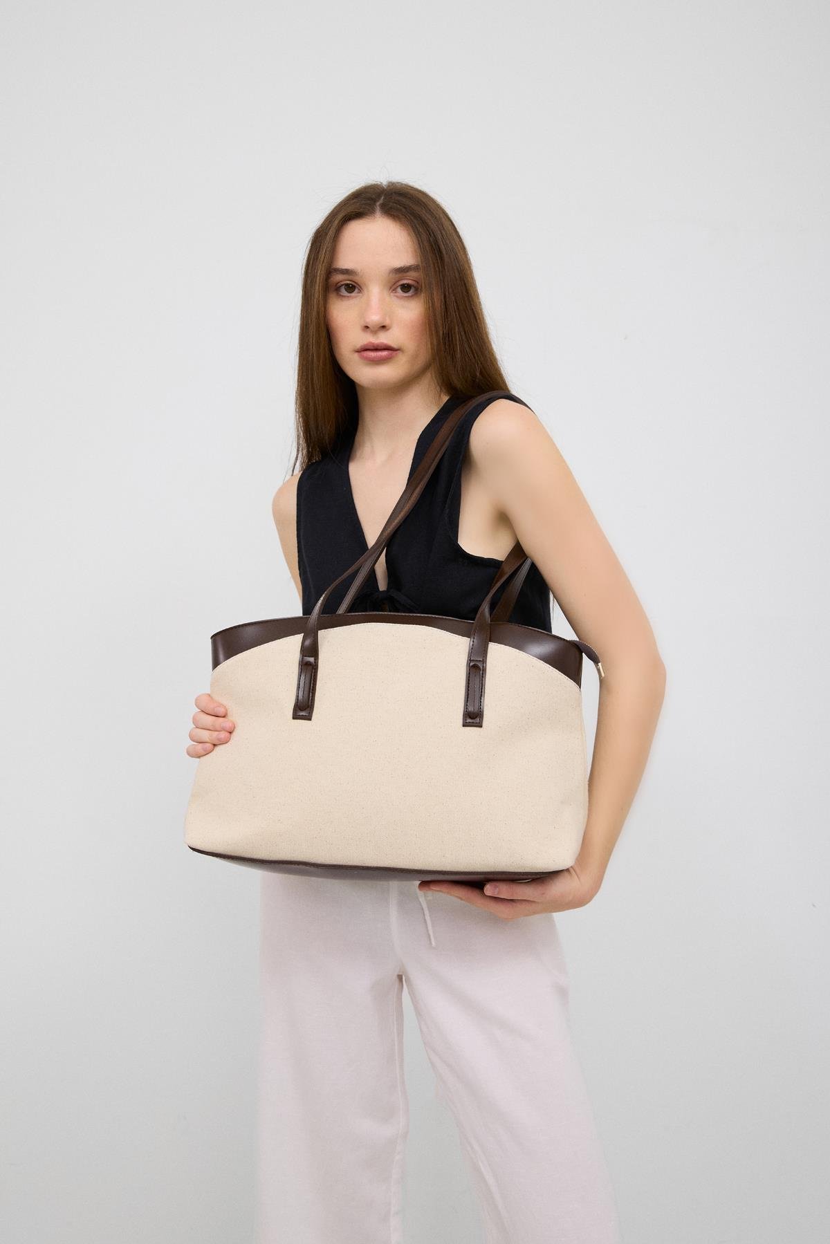 Citta Kanvas Kahve Tote Bag 