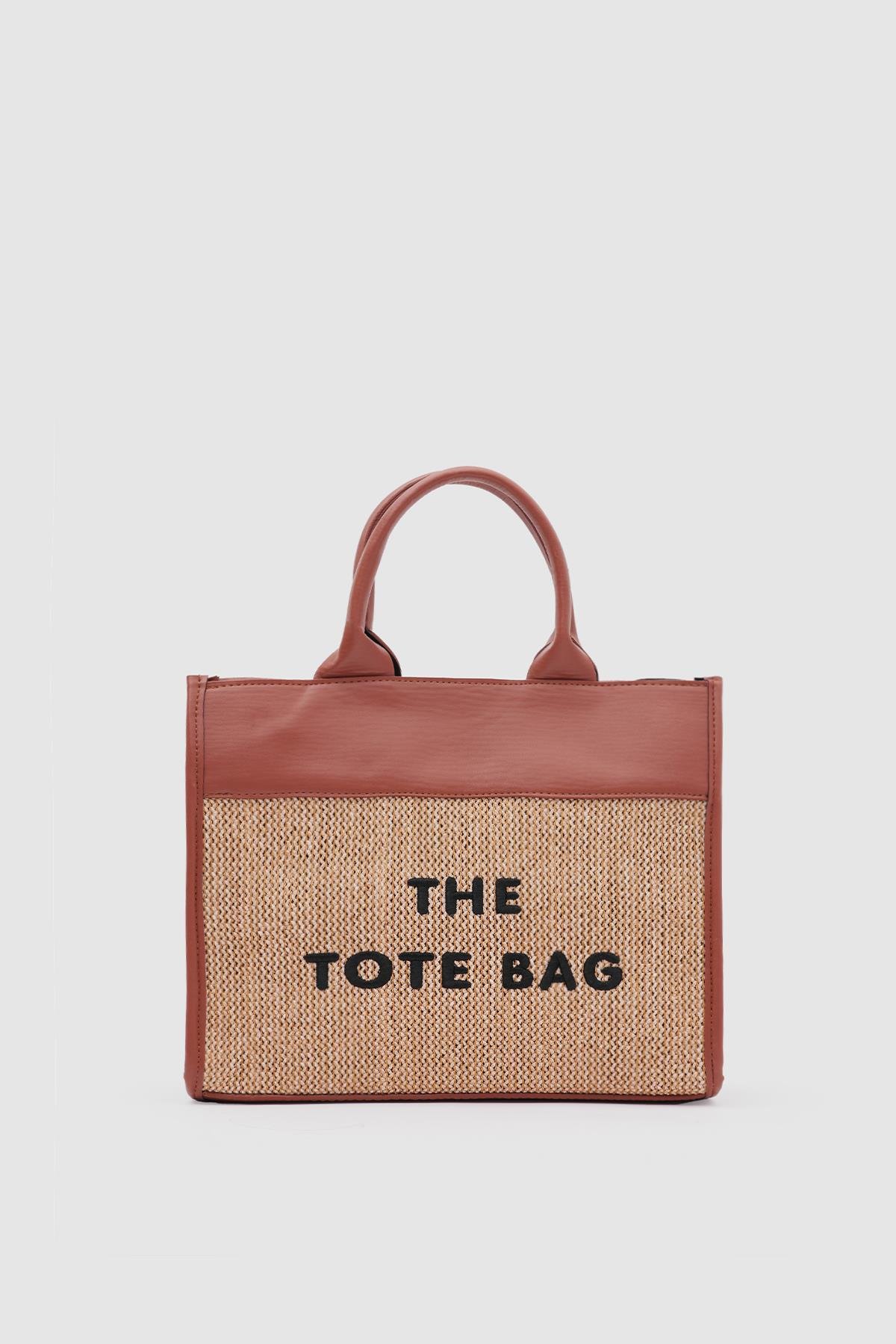 Garnili Hasır Tote Bag Jesse Taba