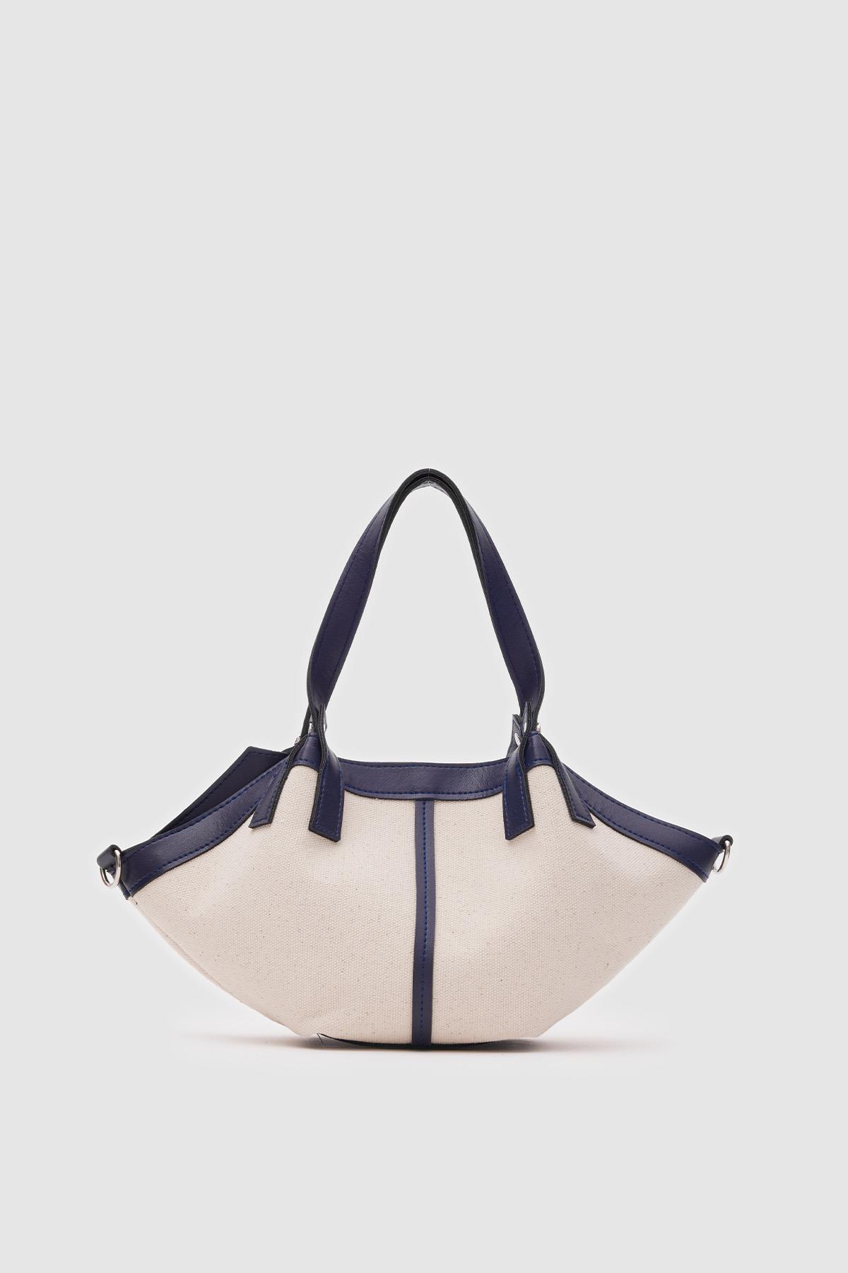 Herbag Kanvas Lacivert El ve Çapraz Çanta