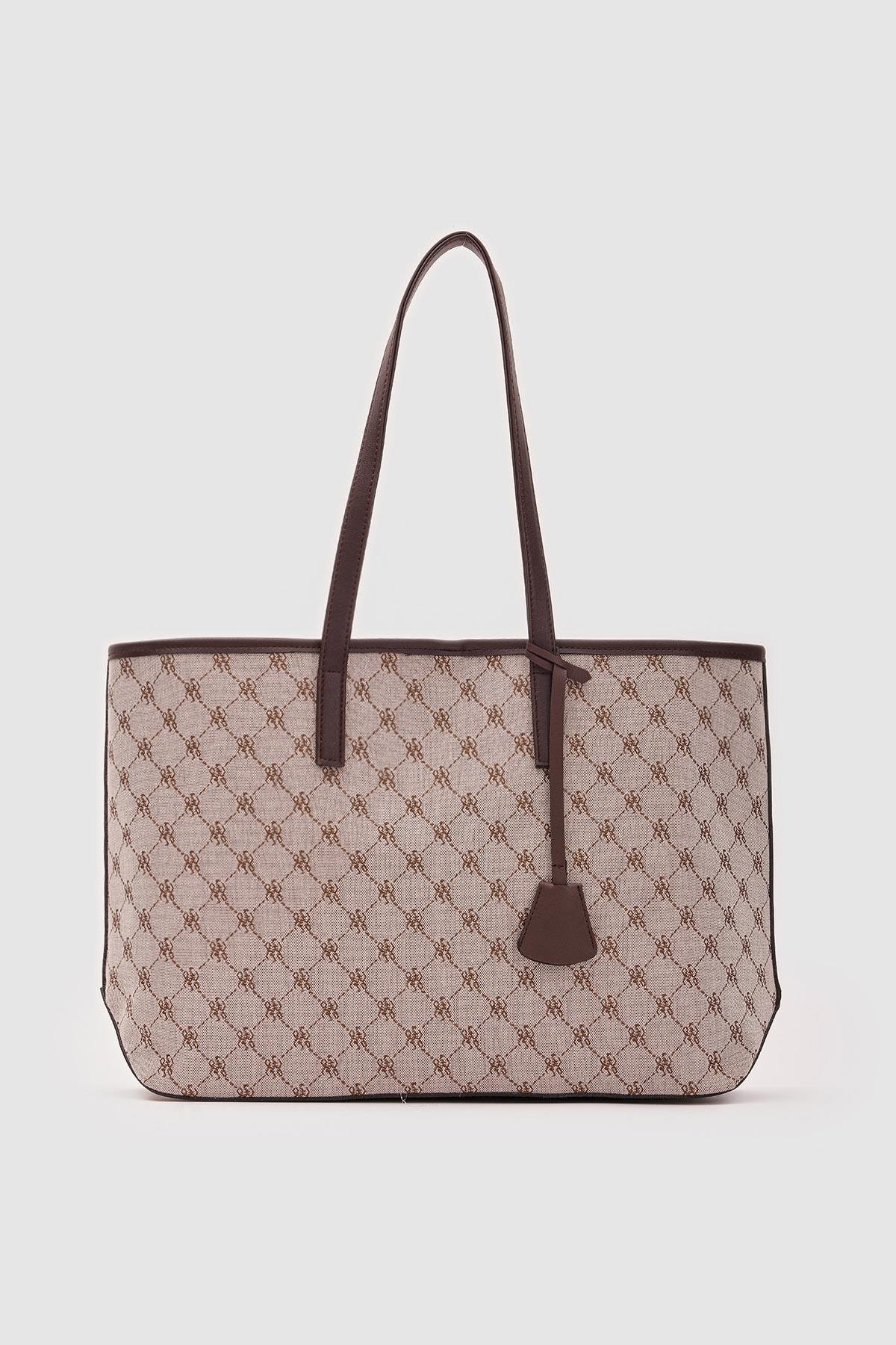 Monogram Bigger Omuz Çantasi Michelle Acı Kahve