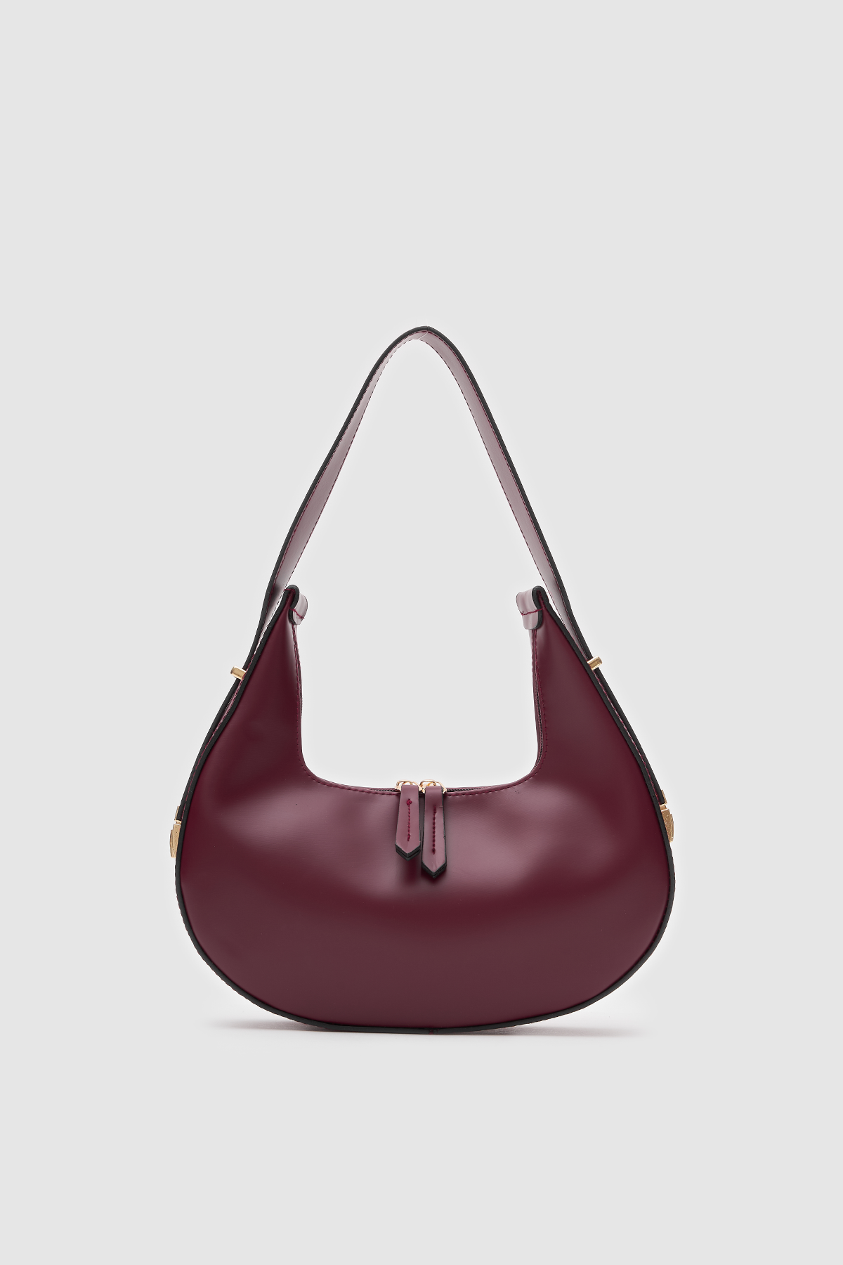 Oval Omuz Çantası Snow Bordo