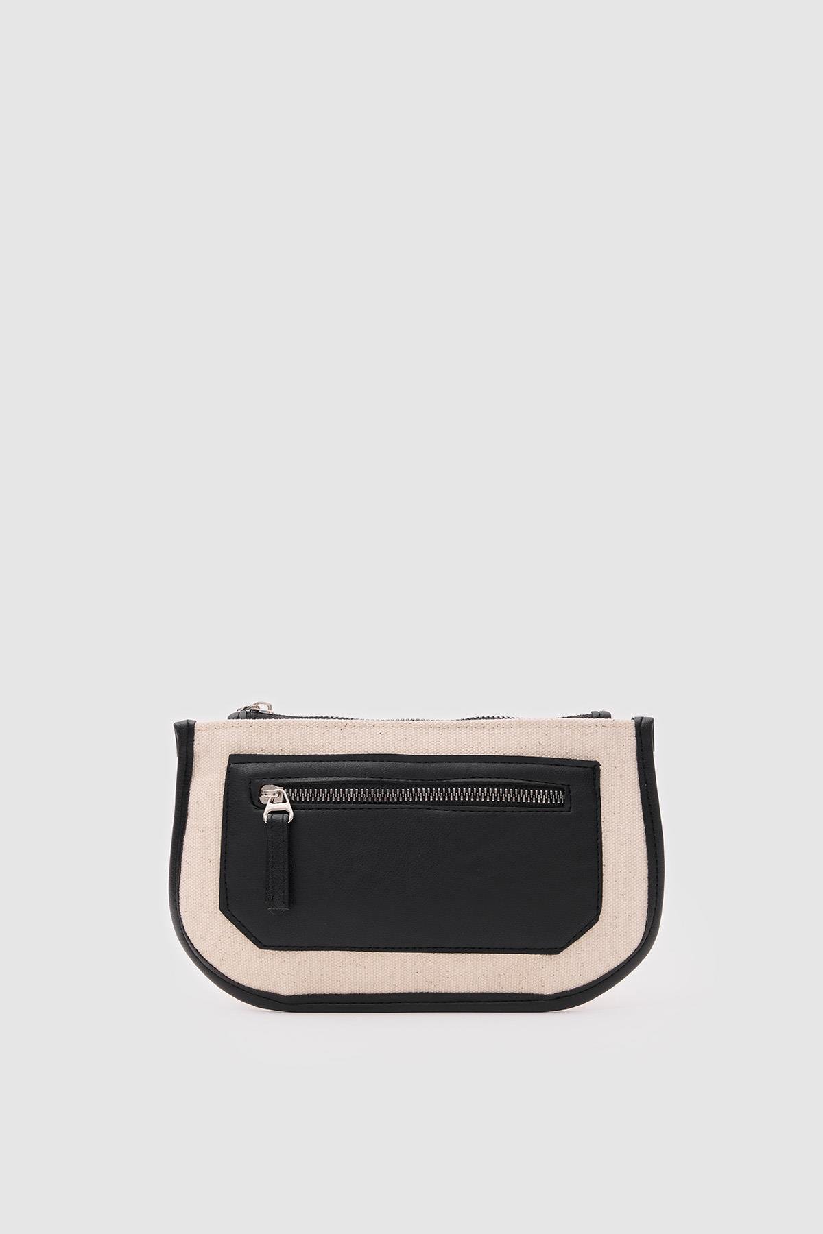 Papi Kanvas Clutch Cüzdan Siyah