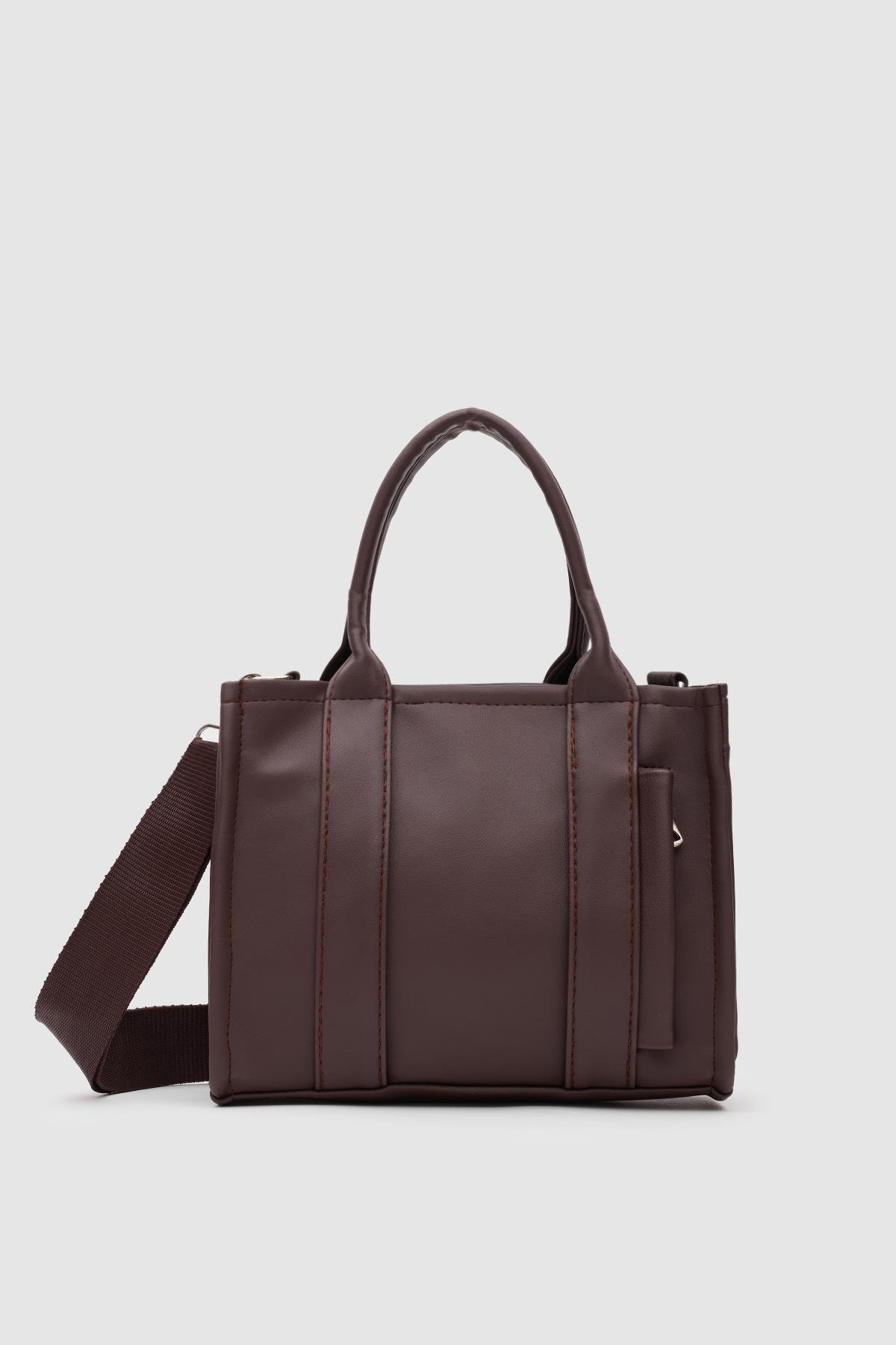 Suni Deri Kadın Tote Bag Miles Acı Kahve