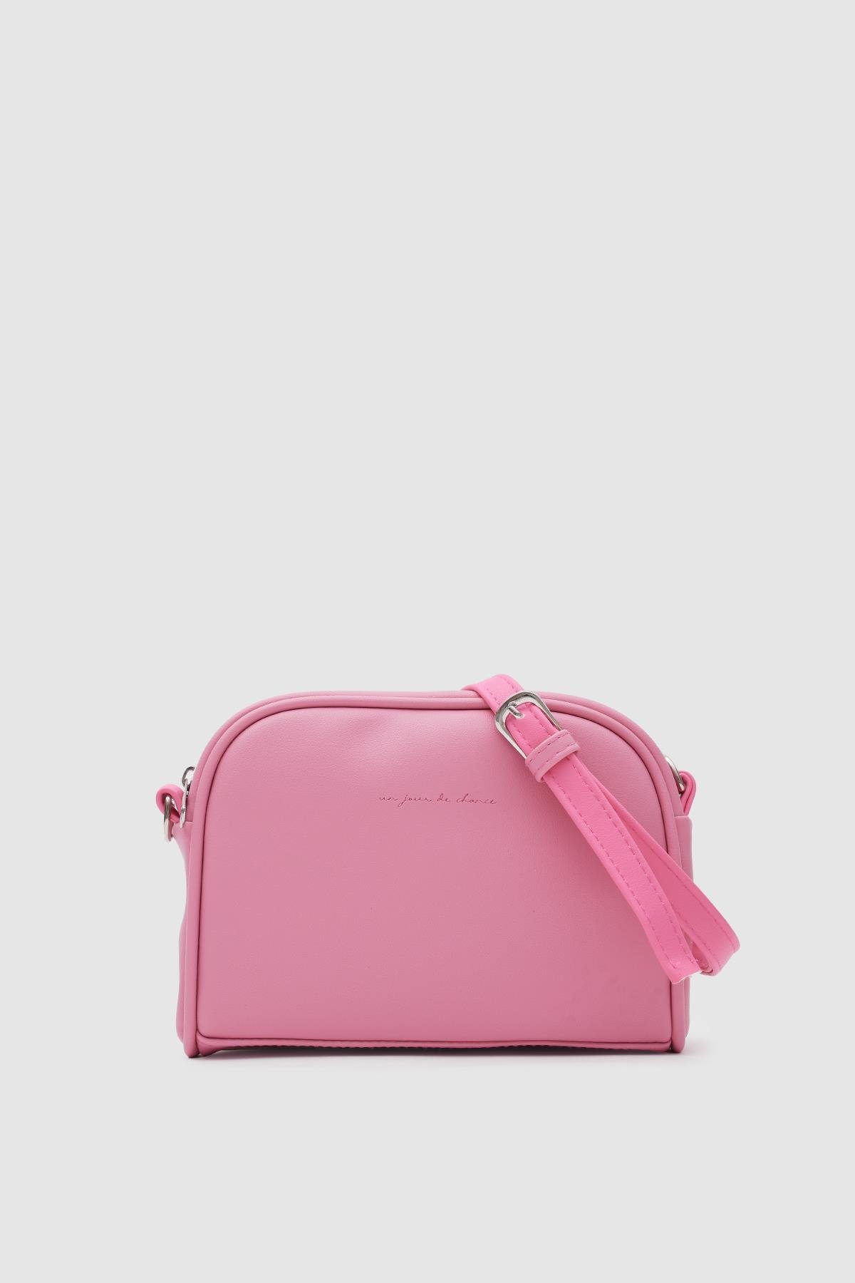 Suni Deri Pembe Çapraz Çanta Hana