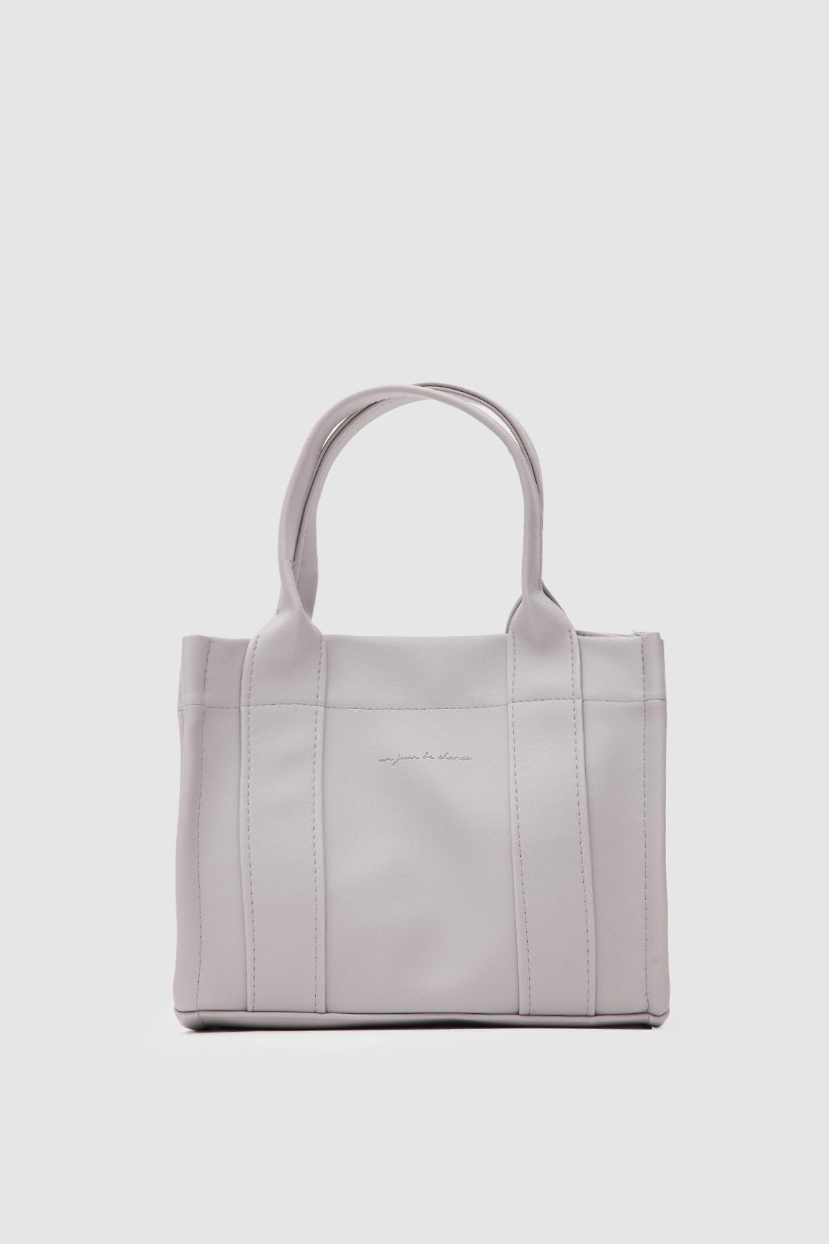 Suni Deri Tote Bag Bonnie Gri