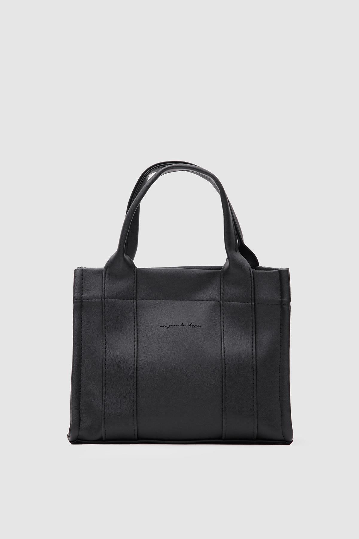 Suni Deri Tote Bag Bonnie Siyah