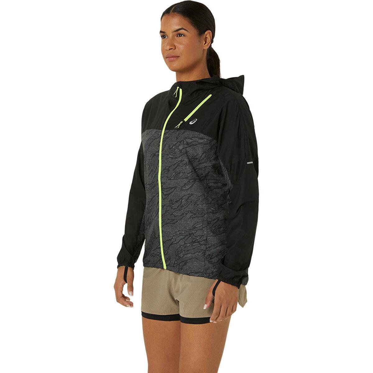 Asics Fujitrail Packable Windbreaker Kadın Black Ceket