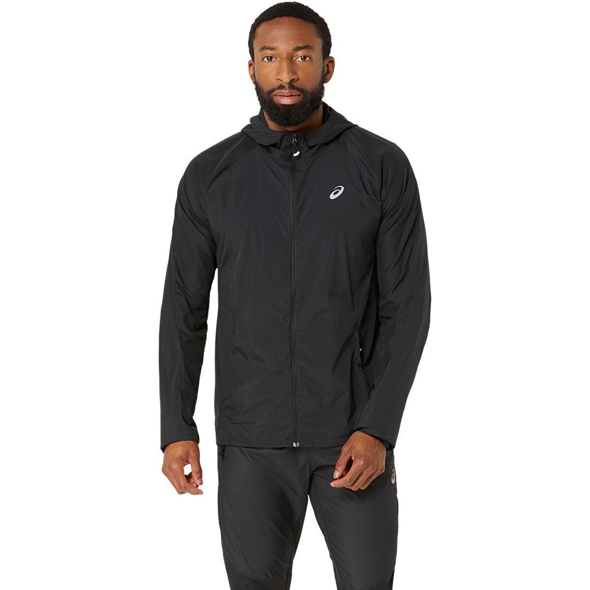 Asics Road Packable Jacket Erkek Black Ceket