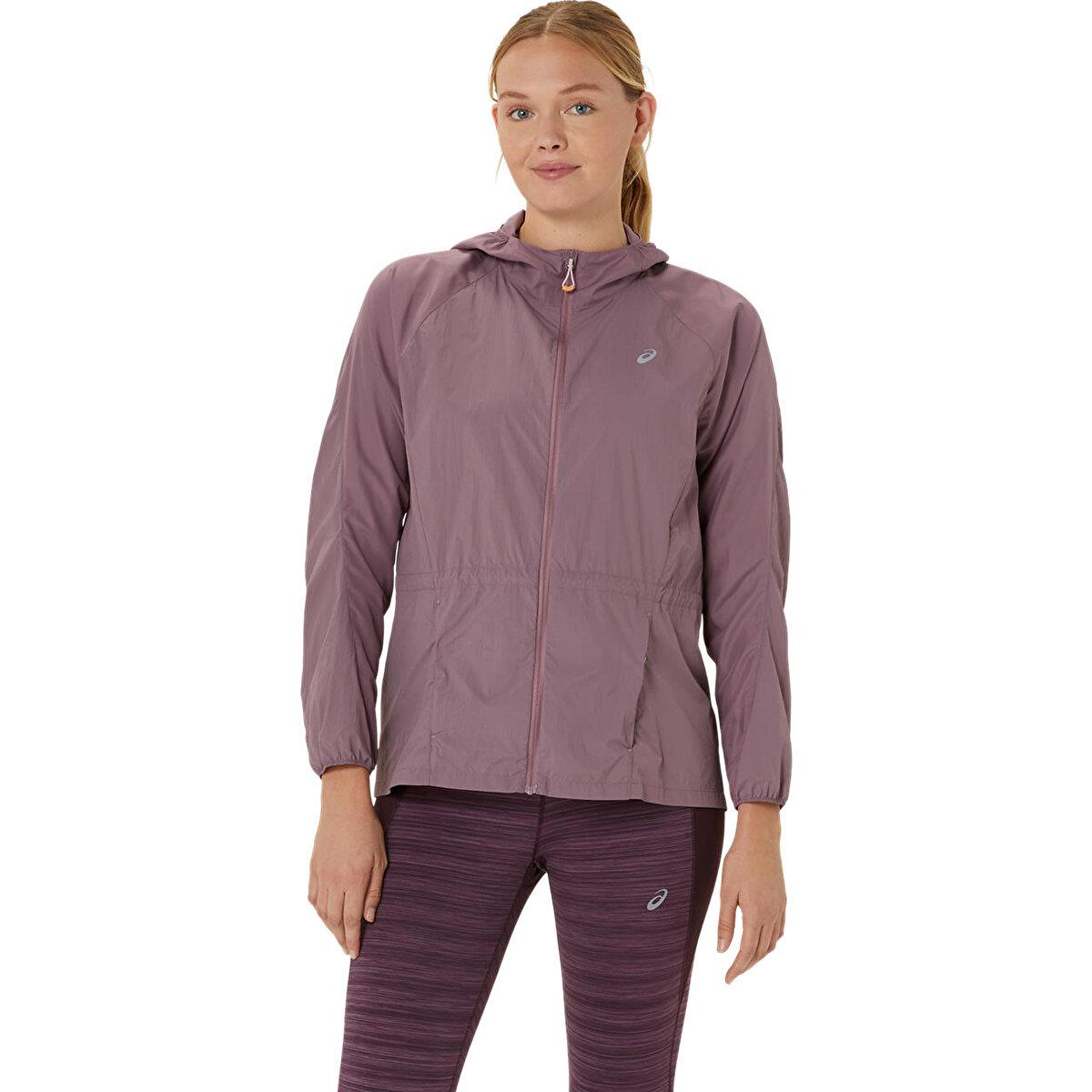 Asics Road Packable Jacket Kadın Bordo Ceket