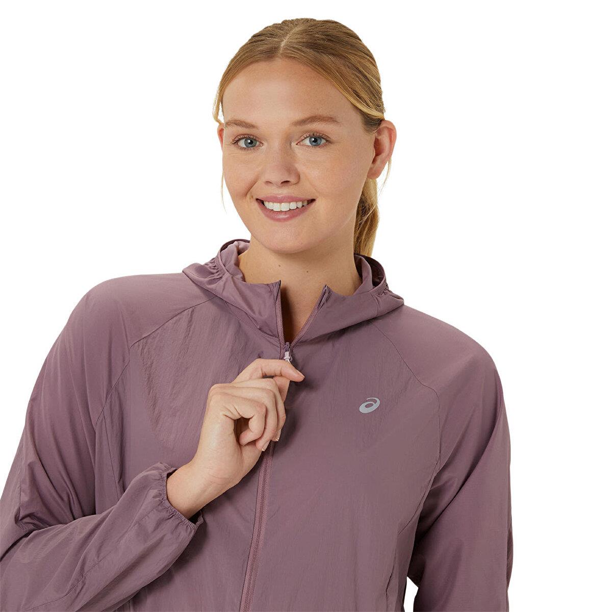 Asics Road Packable Jacket Kadın Bordo Ceket
