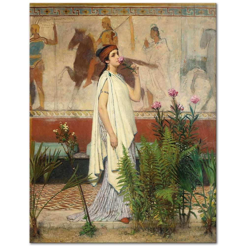 Sir Lawrence Alma-Tadema Yunanlı Bir Kadın Kanvas Tablo
