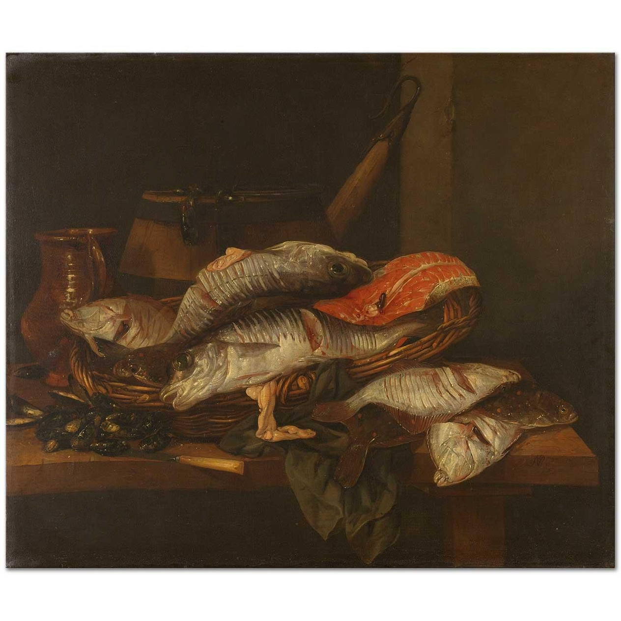 Abraham Hendrick van Beijeren Balıklar Kanvas Tablo
