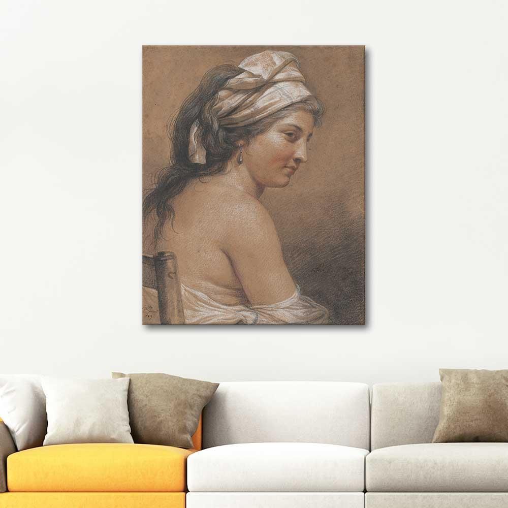 Adelaide Labille-Guiard Oturan Kadın Etüdü Kanvas Tablo