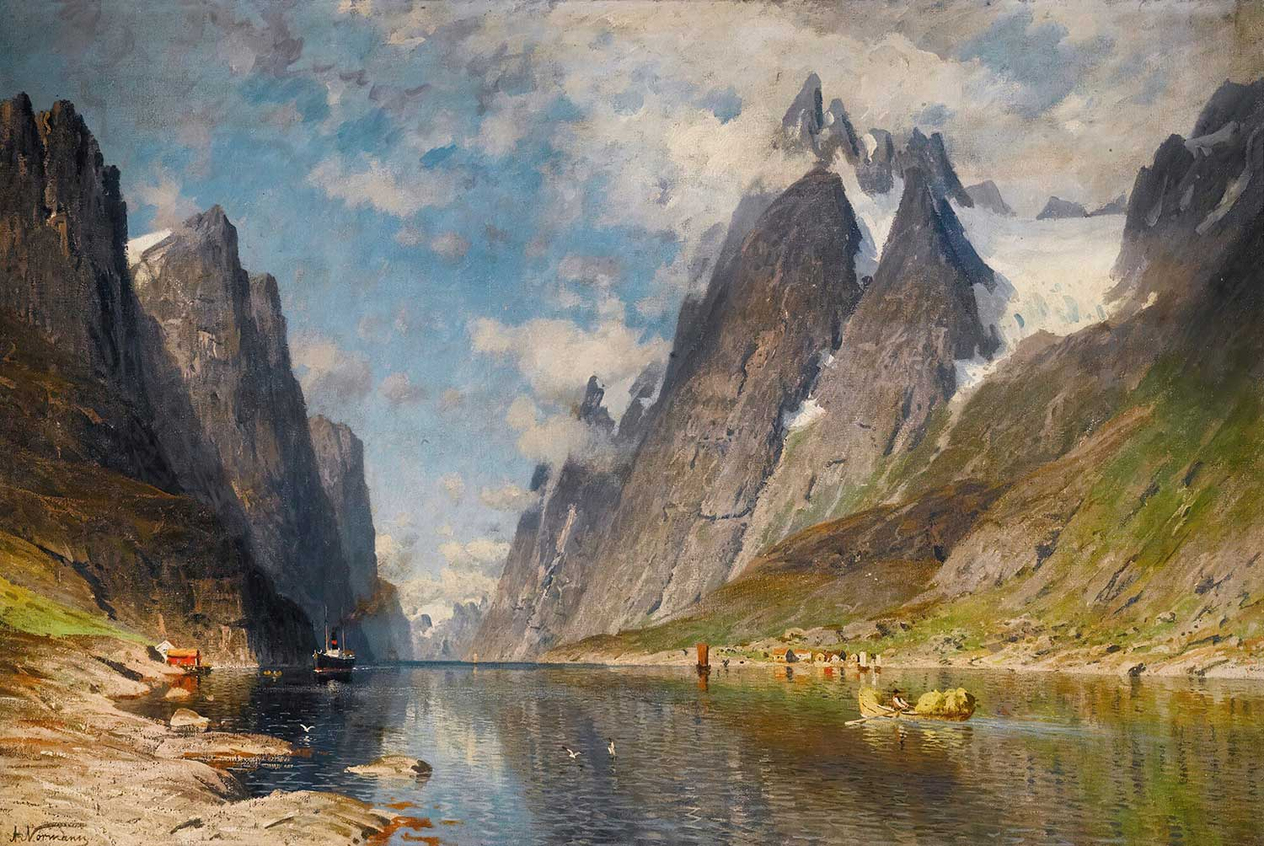 Adelsteen Normann Sognefjord in Norwegen Art Print