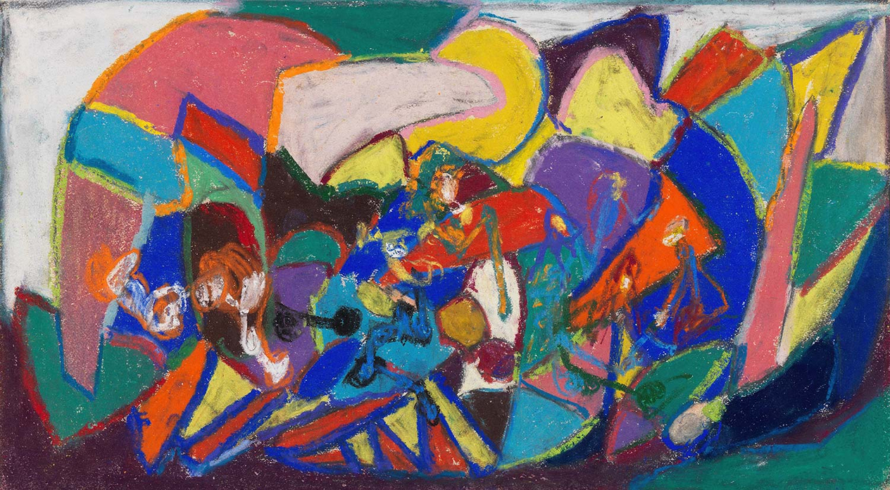 Adolf Hölzel Composition With Figures Art Print