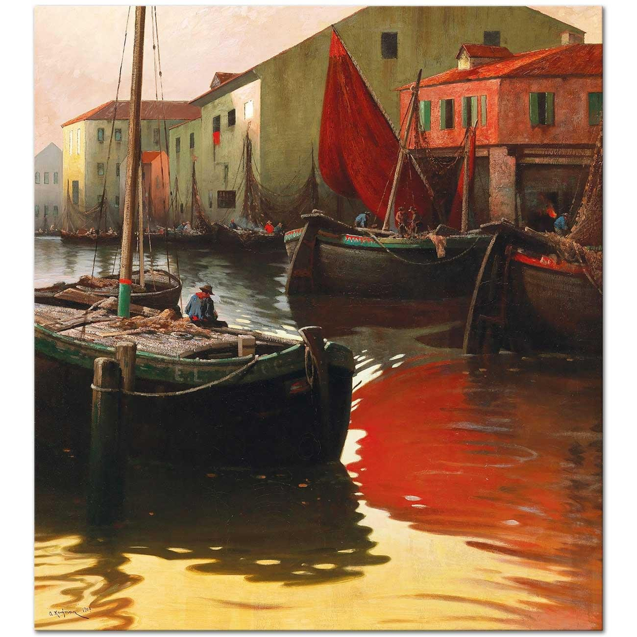 Motif Of Chioggia by Adolf Kaufmann
