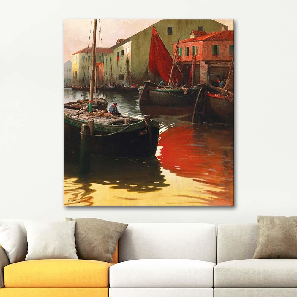 Adolf Kaufmann Motif Of Chioggia Art Print