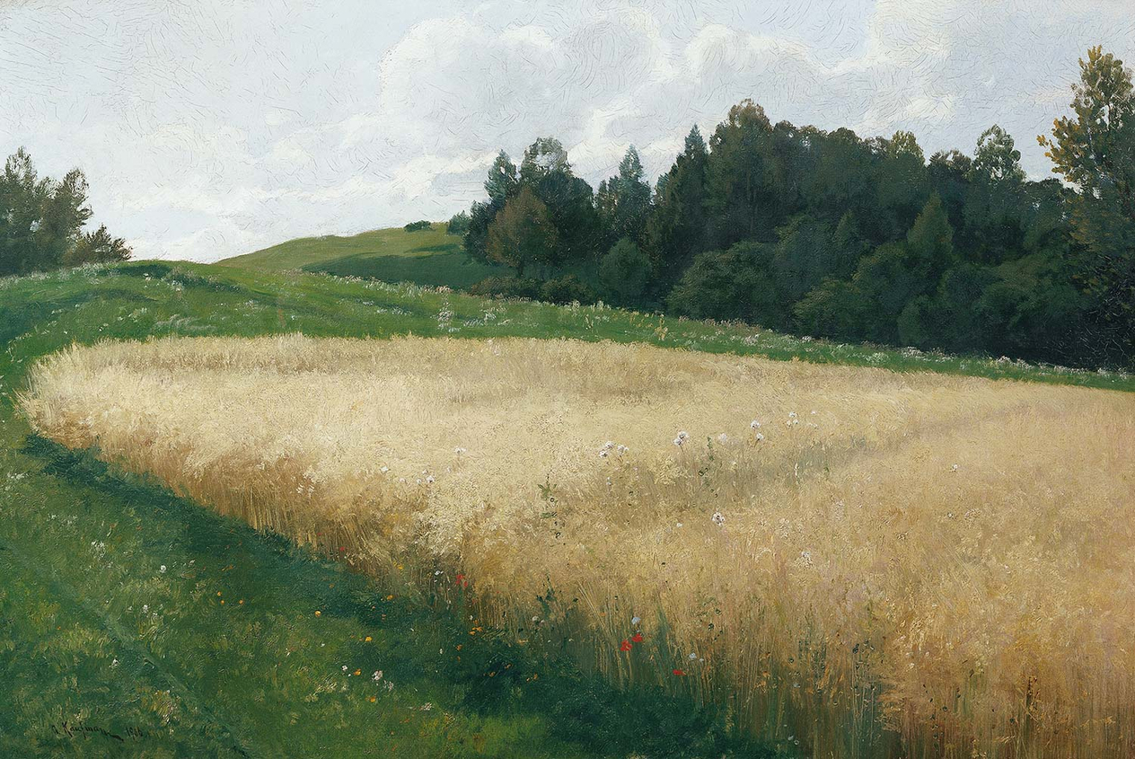Adolf Kaufmann The Oat Field Art Print