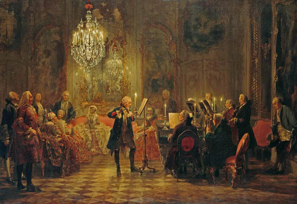 Flute Concert in Sanssouci by Adolph von Menzel