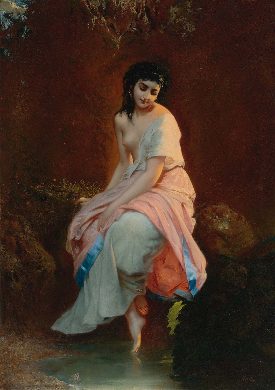 Adolphe Piot The Bather Art Print