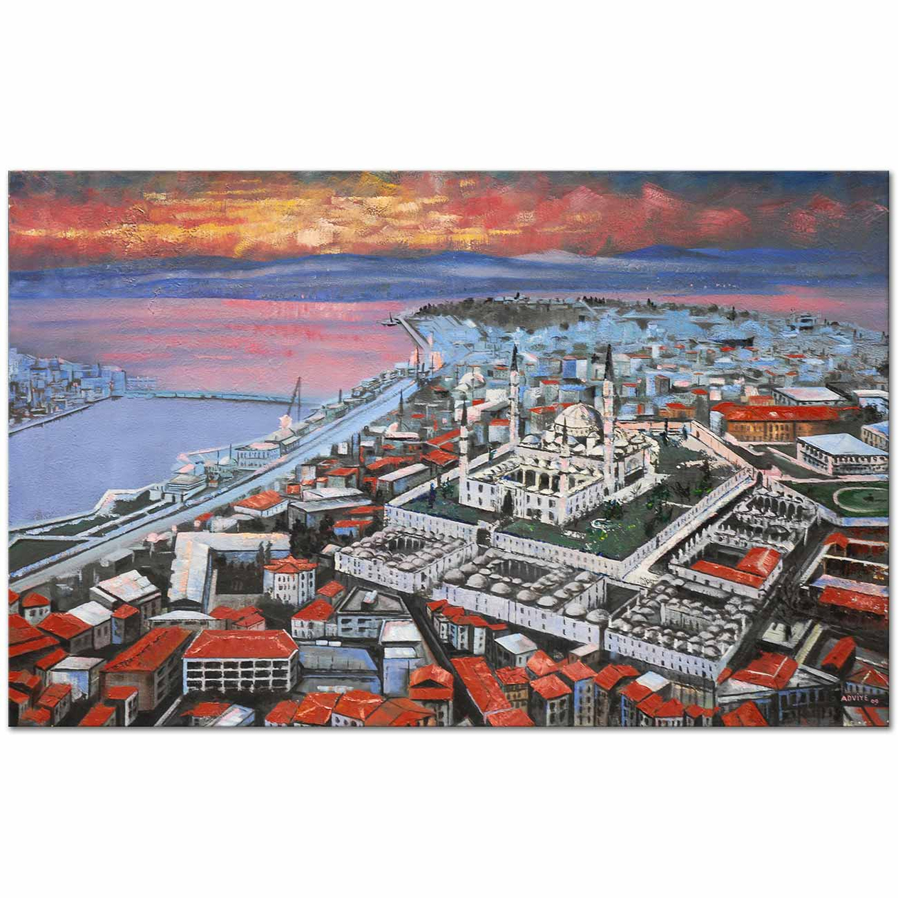 Adviye Özküçük Süleymaniye Cami ve İstanbul Kanvas Tablo