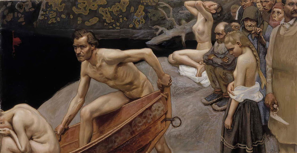 Akseli Gallen Kallela Tuonela Nehrinde Kanvas Tablo