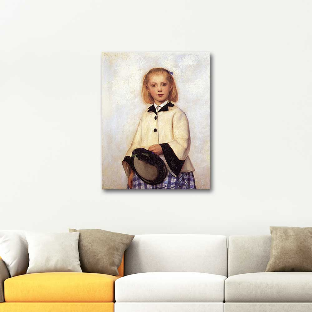 Albert Anker A Portrait of Louise Anker Art Print