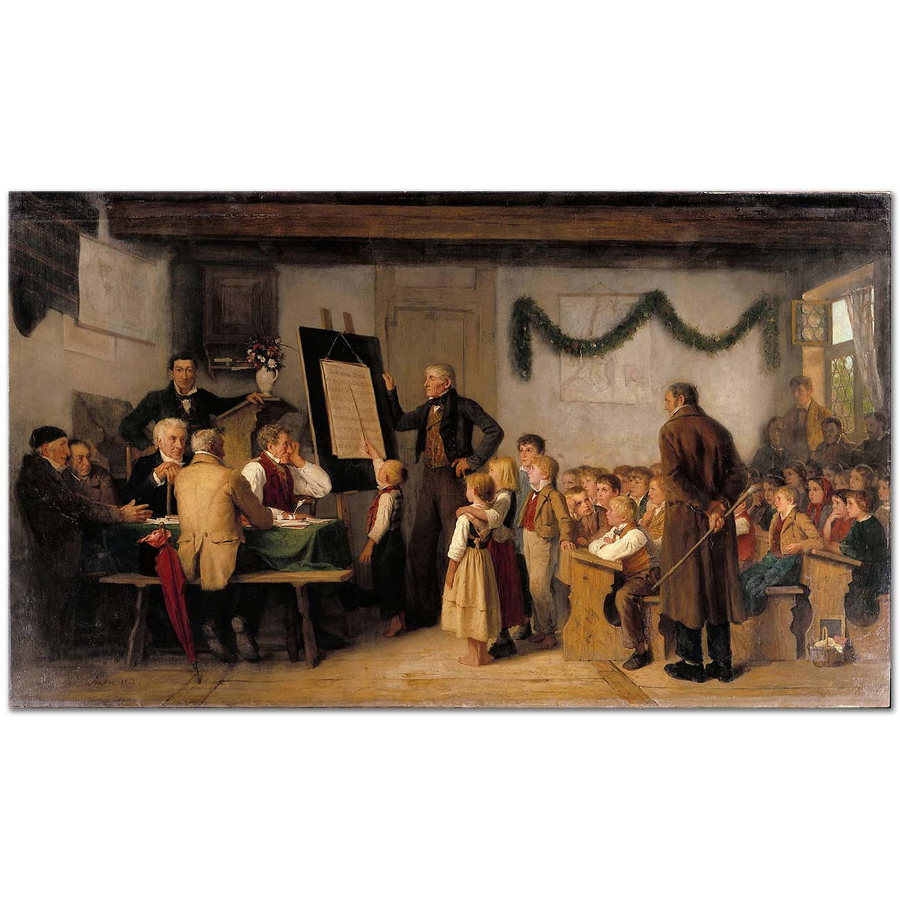 Albert Anker The School Exam Art Print