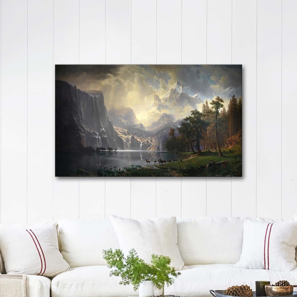 Albert Bierstadt Among the Sierra Nevada Mountains Art Print