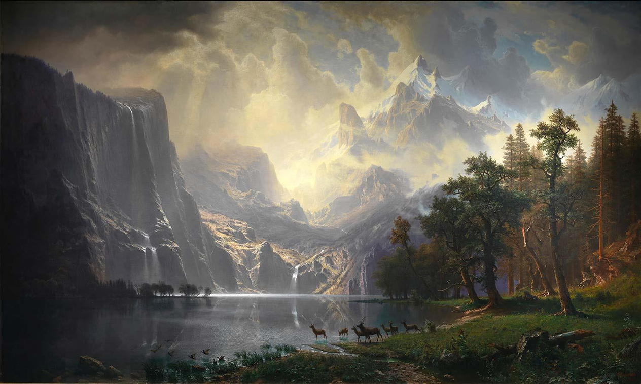 Among the Sierra Nevada Mountains by Albert Bierstadt