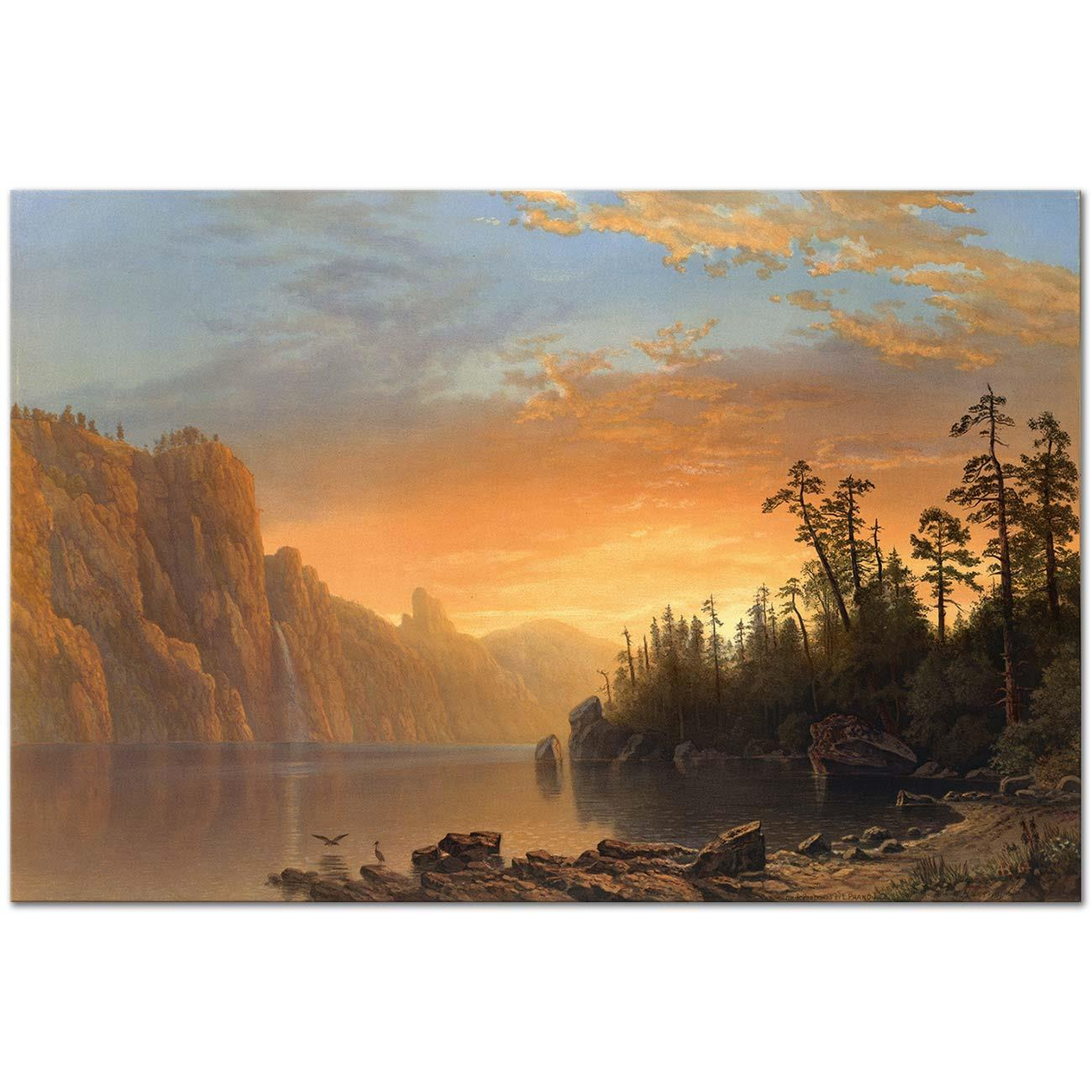 Albert Bierstadt California Scenery, Sunset View Art Print