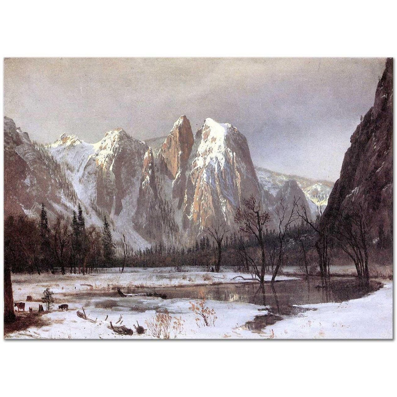 Albert Bierstadt Katedral Tepesi Kanvas Tablo