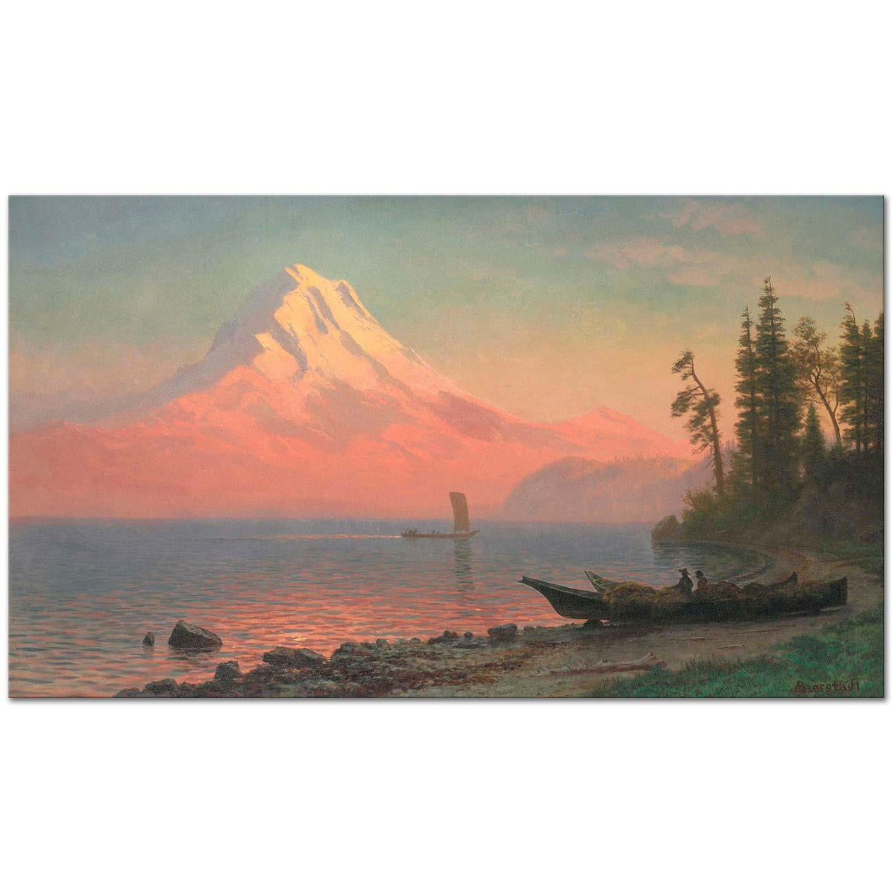 Albert Bierstadt Hood Dağı Oregon Kanvas Tablo