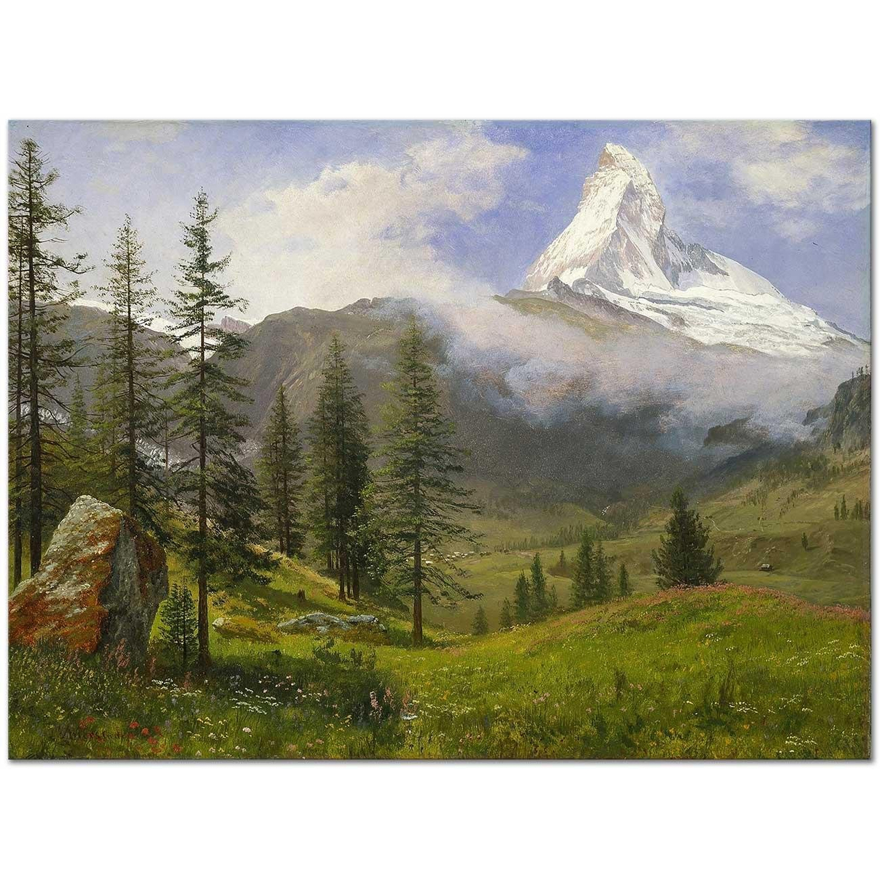 Albert Bierstadt Matterhorn Zirvesi Kanvas Tablo