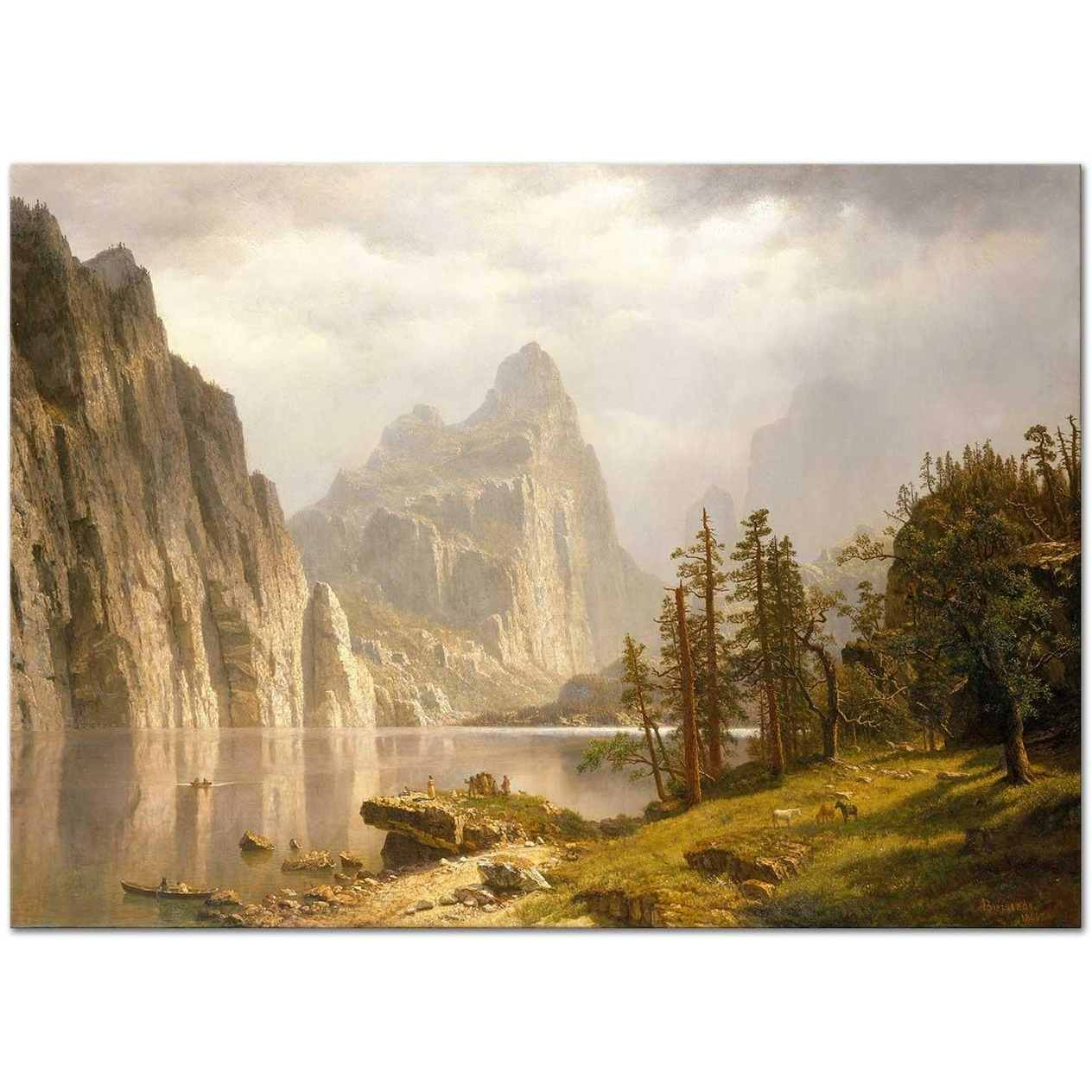 Albert Bierstadt Merced Nehri Yosemite Kanvas Tablo
