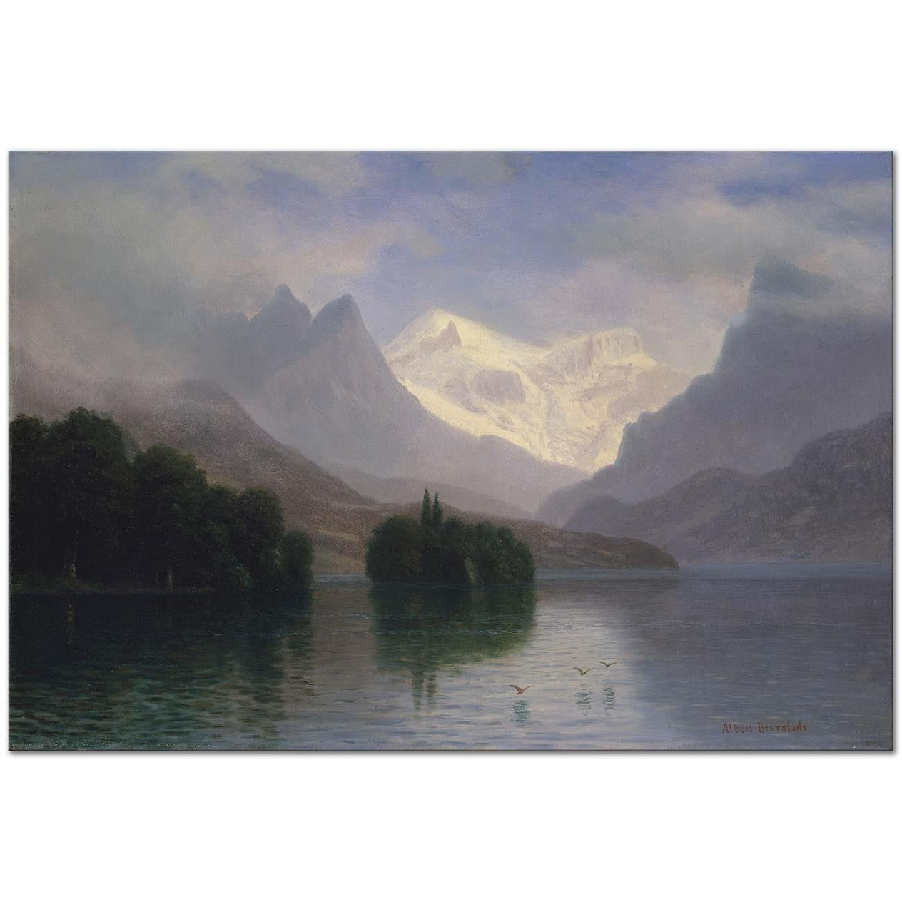 Albert Bierstadt Mountain Scene Art Print