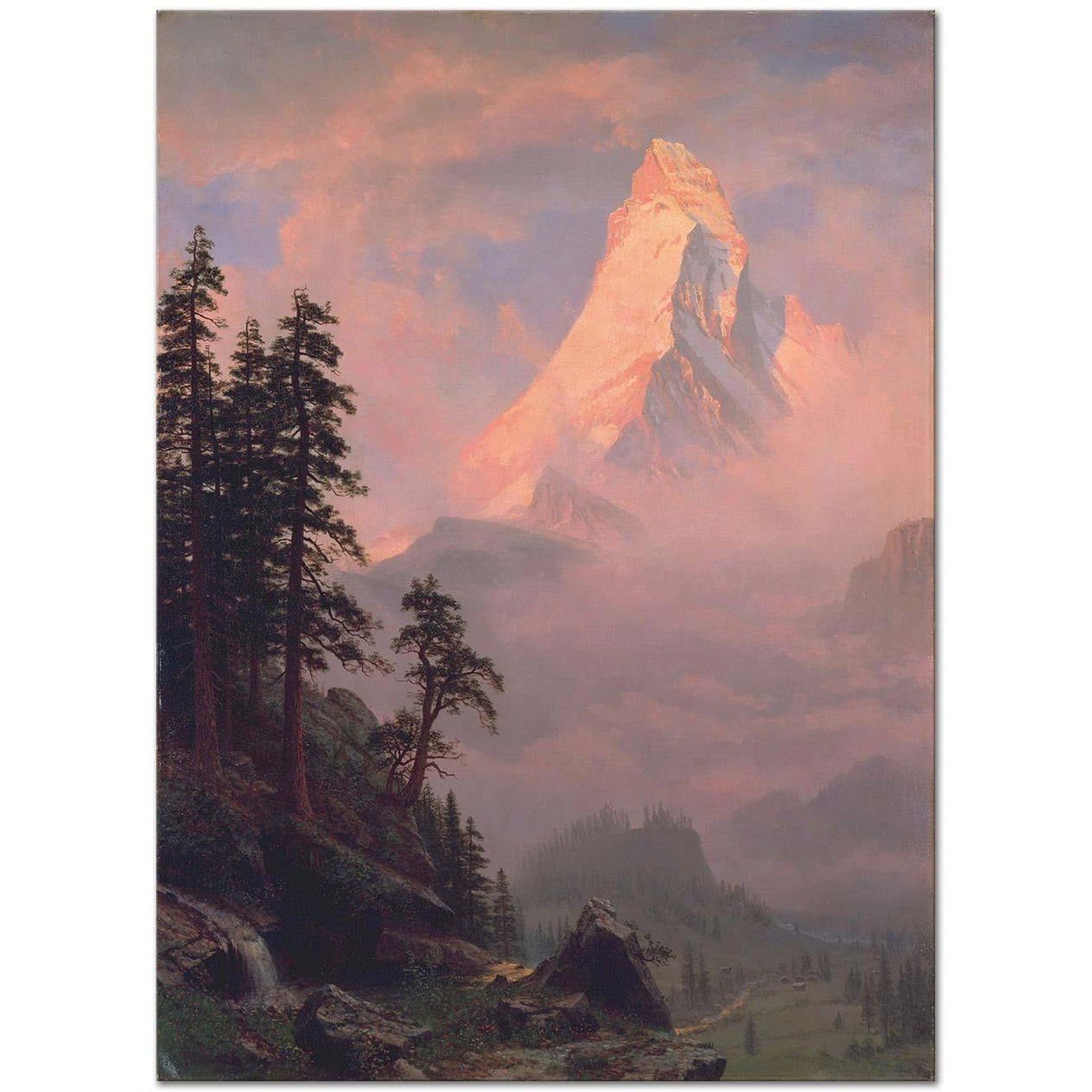 Albert Bierstadt Matter Tepesi Kanvas Tablo