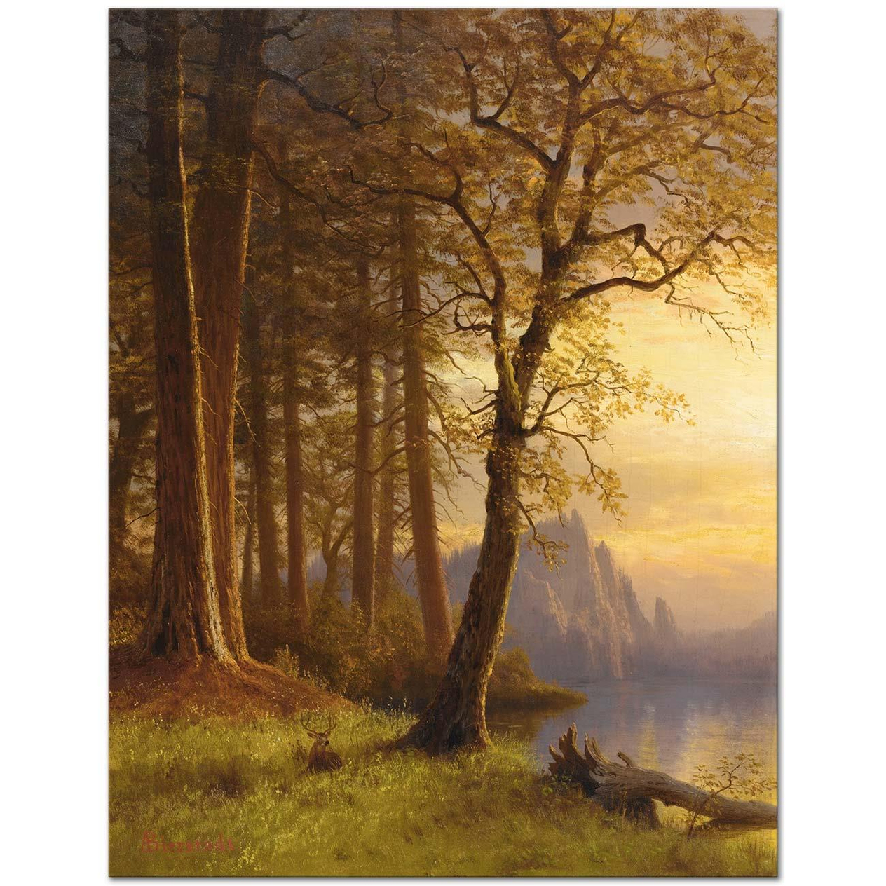 Albert Bierstadt Gün Batımı California Kanvas Tablo