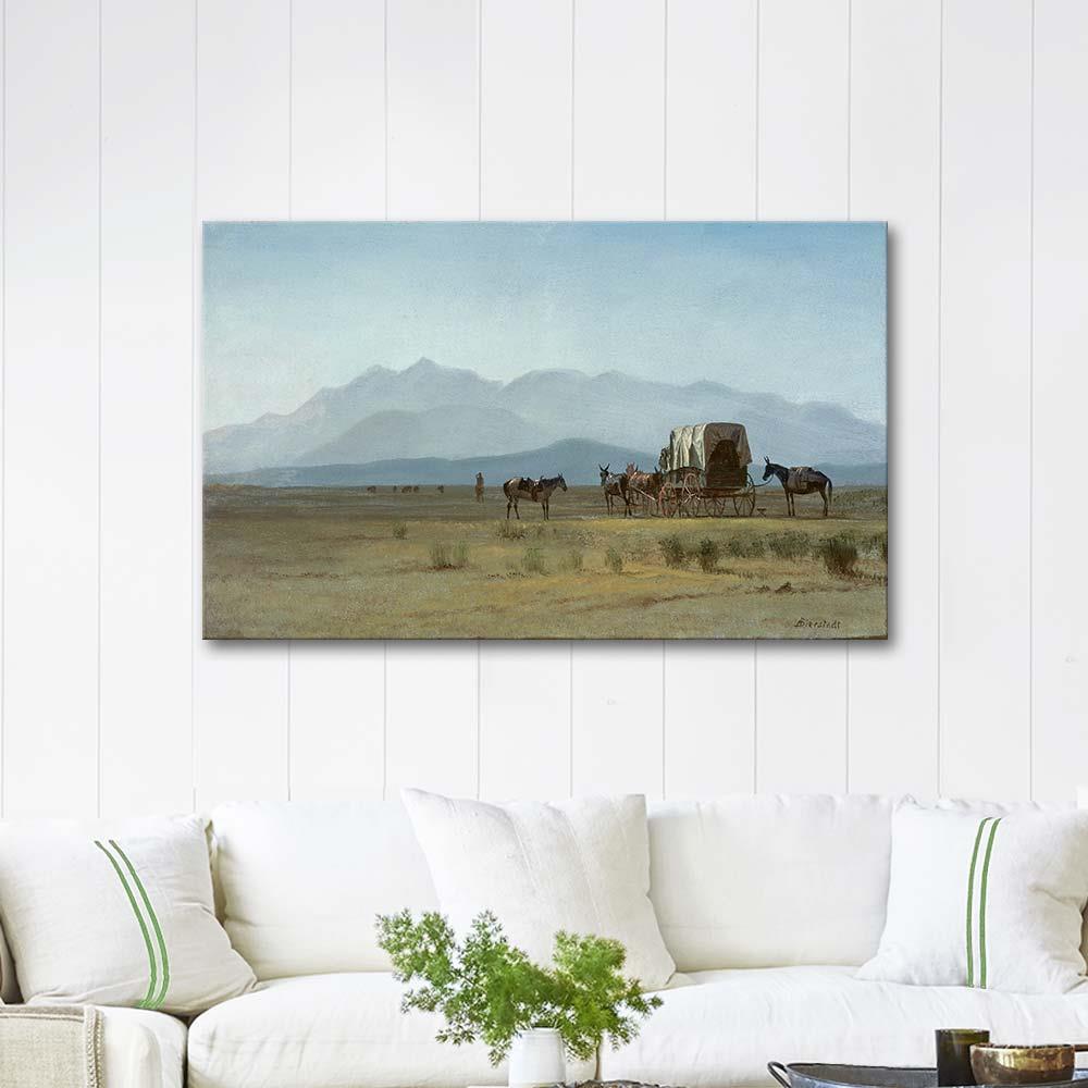 Albert Bierstadt Surveyor's Wagon in the Rockies Art Print