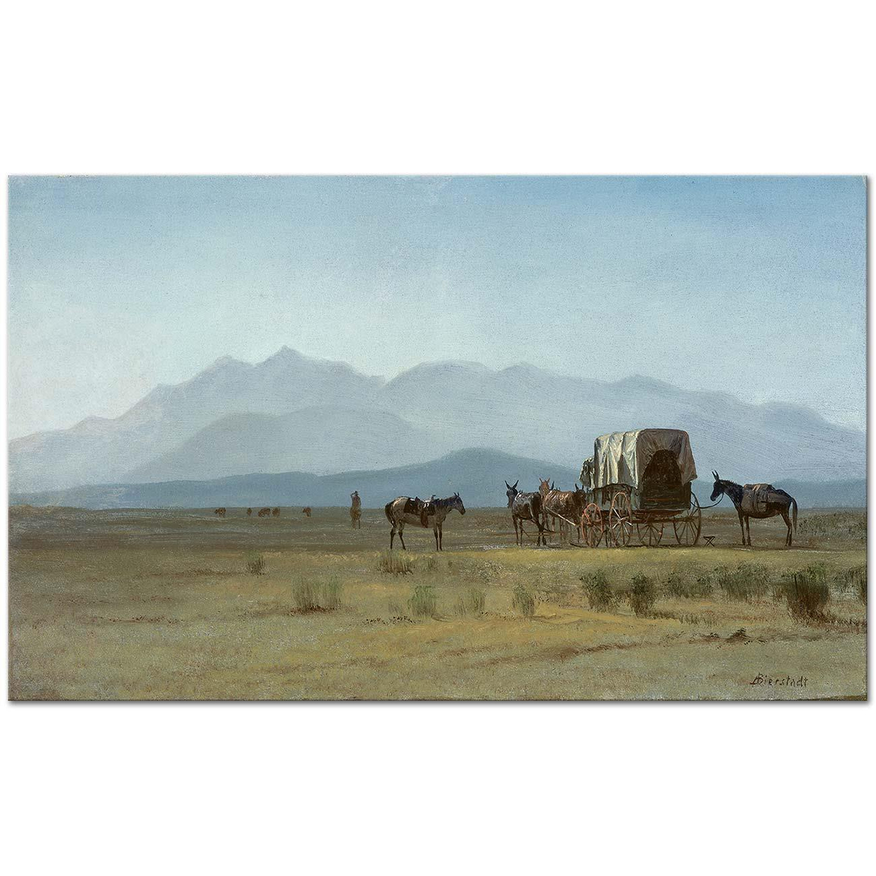 Albert Bierstadt Surveyor's Wagon in the Rockies Art Print