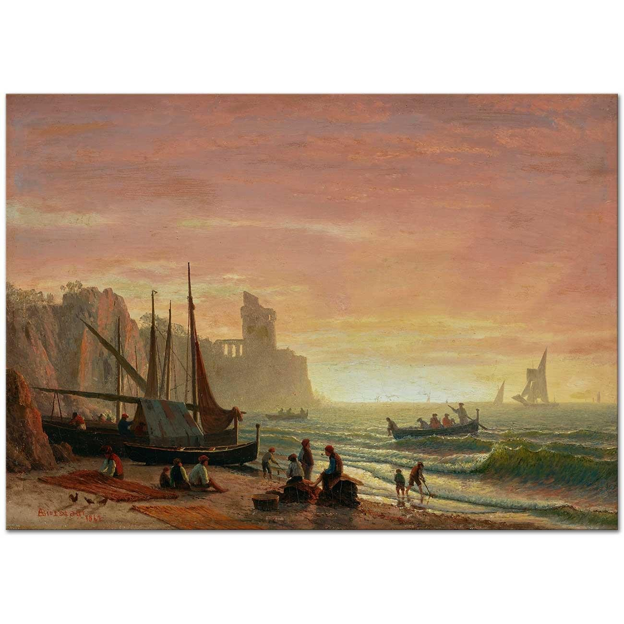 Albert Bierstadt The Fishing Fleet Art Print
