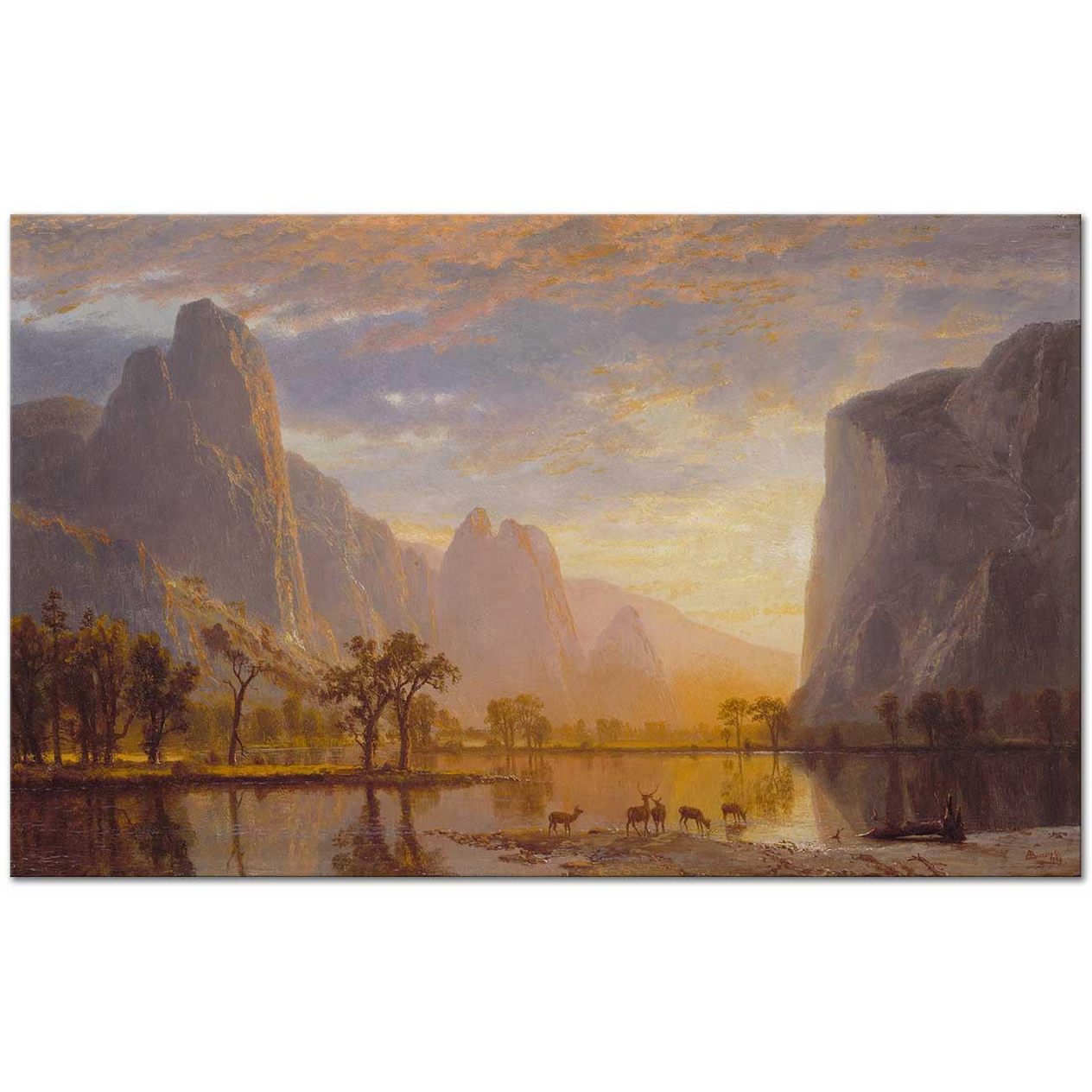 Albert Bierstadt Yosemite Vadisi Kanvas Tablo