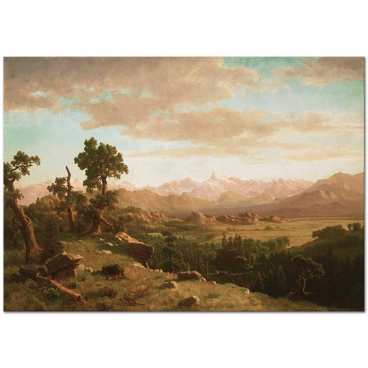 Albert Bierstadt Wind Nehri Çevresi Kanvas Tablo