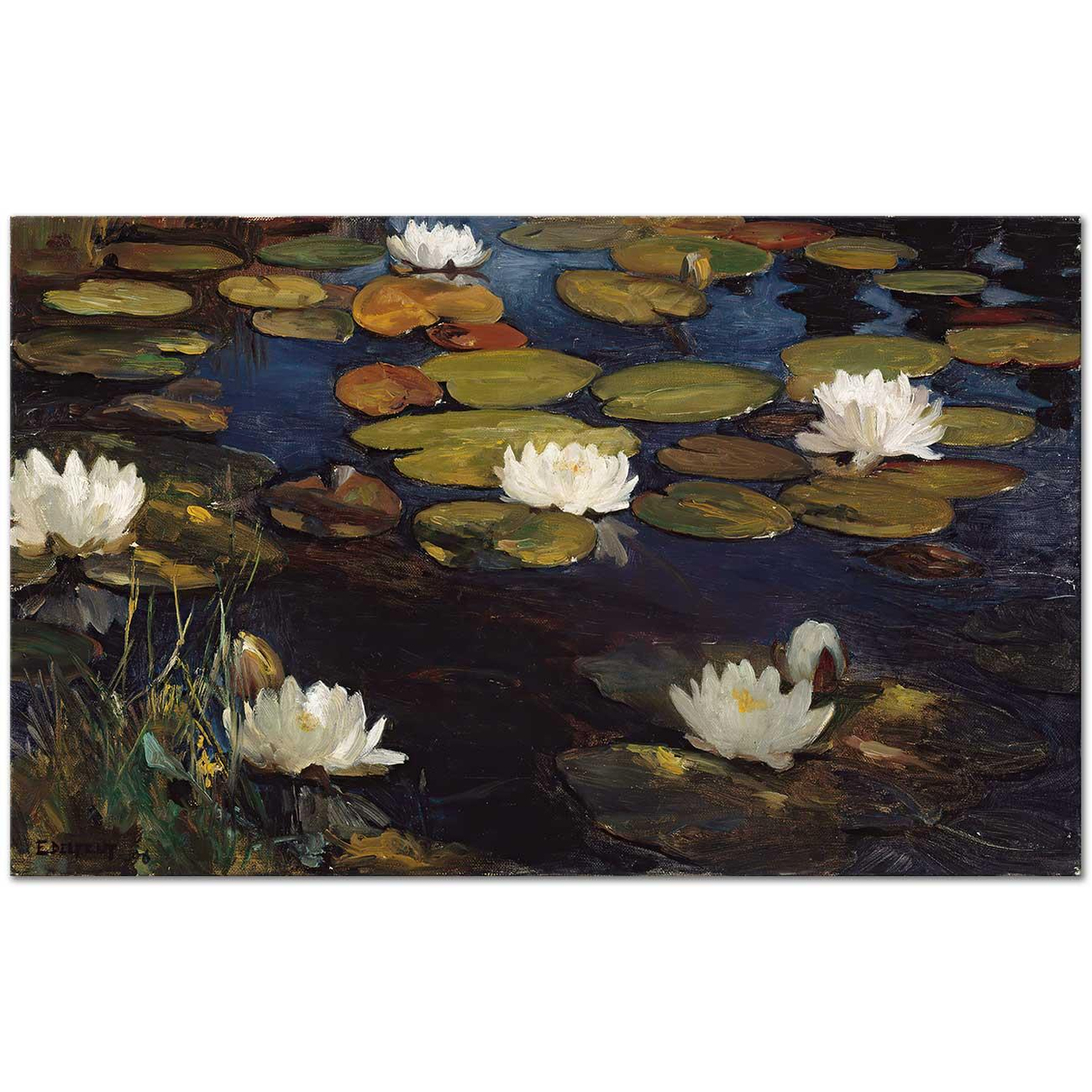 Water Lilies by Albert Edelfelt
