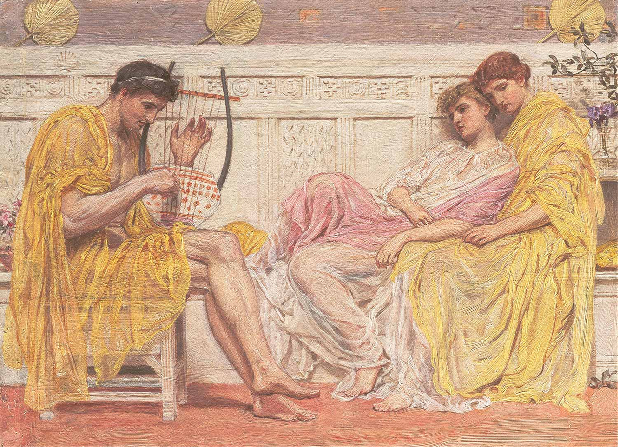 Albert Joseph Moore A Musician Art Print