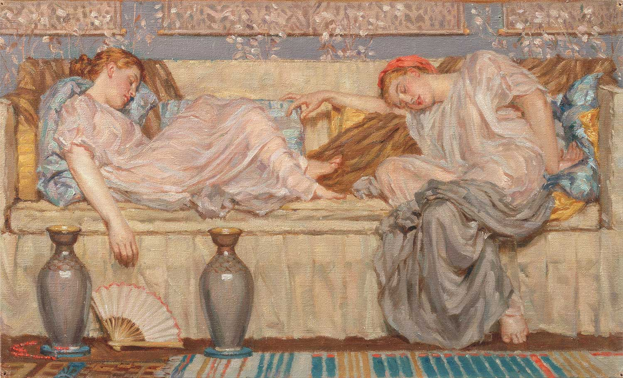 Albert Joseph Moore Beads (Study) Art Print