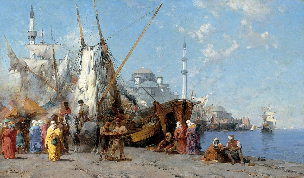 Alberto Pasini Market in Constantinople Art Print