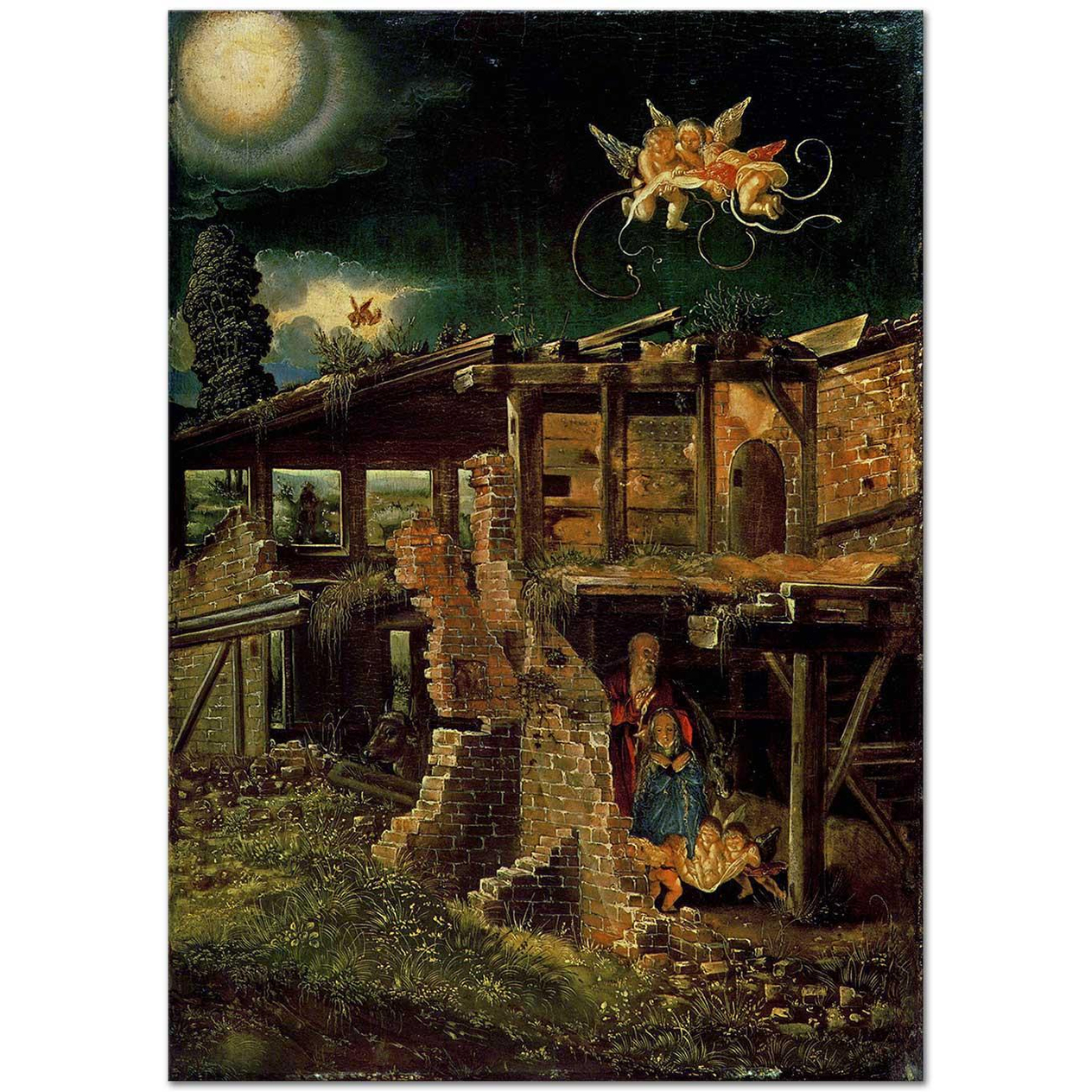 Albrecht Altdorfer Kutsal Gece Kanvas Tablo